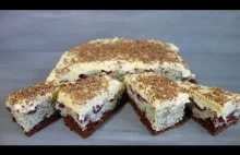 Przepis na ciasto z kremem i z wiśniami - pyszne domowe ciasto "białkowiec"