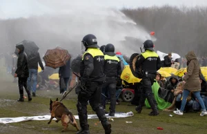 Lockdown w Holandii. Armatki wodne i konna policja do rozpędzania ludzi