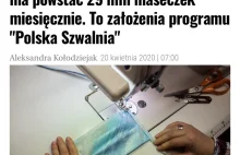 "Polska szwalnia" wyprodukowała 0 maseczek zamiast 29 mln miesięcznie