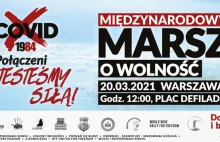 Idźmy na marsz o wolność! WARSZAWA 20 MARCA WIELKA DEMONSTRACJA