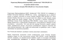 Oświadczenie NSZZ „Solidarność” PKN ORLEN w sprawie Obajtka