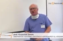 Profesor Krzysztof Simon przed przelewem.