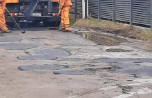 ZDM Poznań asfaltem łata dziury w piachu