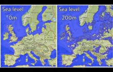 jak będzie wyglądać Europa jeśli wzrośnie poziom wody w morzach