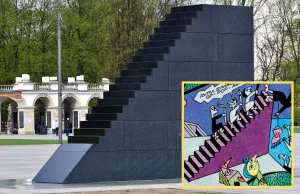 Schody donikąd... Pomnik mógł być zainspirowany komiksem o Tytusie?