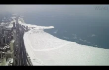 Video shows ice breaking away from Lake Michigan after deep freeze