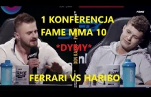 AMADEUSZ FERRARI VS HARIBO | 1 KONFERENCJA FAME MMA 10 | NAJLEPSZE MOMENTY!
