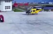 Wypadek śmigłowłowca AgustaWestland AW169 na lotnisku w Bolzano