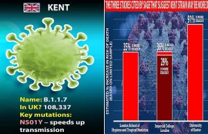 Wariant Brytyjski koronawirusa nie jest bardziej smiertelny niz orginalny