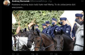 Rzecznik Policji grozi Poznaniakom:Dużo ludzi nad Wartą, do zobaczenia wieczorem