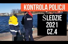 Policyjna kontrola wędkarzy łowiących śledzie (3.4.2021)