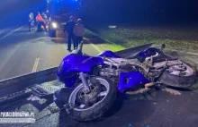 29-letni motocyklista zderzył się z sarną i zginął