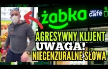 Agresywny klient! Strzeliłby w łeb za brak maski jakby mógł