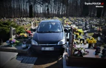 88-latek szalał hyundaiem po cmentarzu