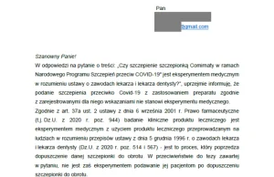 MZ nie potrafi uzasadnić tezy, że szczepienie nie jest eksperymentem medycznym