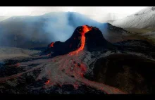 Erupcja wulkanu - Islandia 2021 (Geldingadalur) 4K by drone