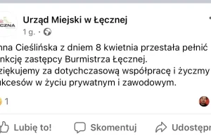 Wiceburmistrz Łęcznej pozyskała 2 mln zł dotacji. W nagrodę została zwolniona