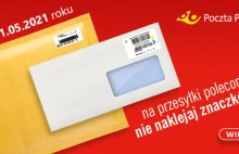 Od 1 maja nie będzie można używać znaczków pocztowych na listach poleconych