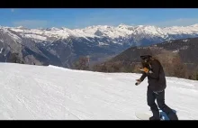 Gość z dwiema endoprotezami na snowboardzie