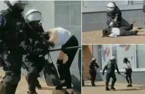 Zarzuty dla kobiety, uderzonej pałką przez policjanta w Głogowie.