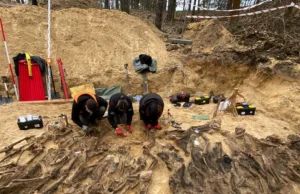 Szczątki 35 osób odnaleziono na Białołęce. W większości to kobiety i dzieci