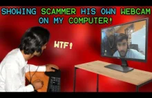 Haker pokazuje obraz z kamerki scamera podczas udostępniania mu zdalnego ekranu.