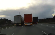 "Wyścig słoni" na A2. Ciężarówki zablokowały autostradę [WIDEO]