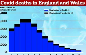 Prawie 1/4 ofiar skwalifikowanych jako Covid19 w UK nie umarla z powodu wirusa