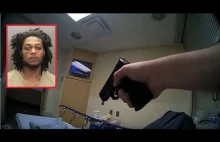 Strzelanina w szpitalu, w krytycznym momencie policjantowi zacina się broń.