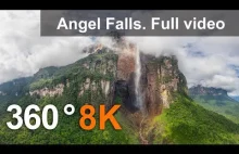 Salto Angel - najwyższy wodospad świata w 8k i widoku 360°.