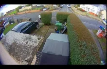 Kid crashes into garden gate on electric bike (ORIGINAL)