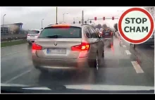 BMW zajeżdża i blokuje drogę - agresja drogowa