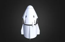 Animowany model 3D kapsuły Crew Dragon od SpaceX