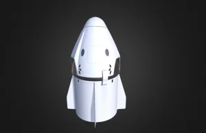 Animowany model 3D kapsuły Crew Dragon od SpaceX