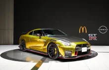 Nissan GT-R w złotym chromie jest świetną maskotką firmy McDonald's