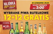 Biedronka promocja na piwo 12+12 GRATIS w czwartek 29.04.2021