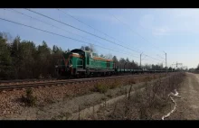 Jaworzno Szczakowa - zielona SM42-2595 z pociągiem roboczym
