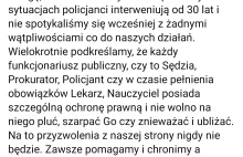 Polska policja neguje wyrok sądu