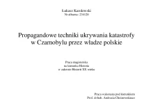 Propagandowe techniki ukrywania katastrofy w Czarnobylu przez władze...