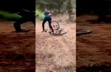 The worst way to brake a bicycle