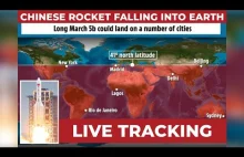 Na żywo śledzenie wejścia w atmosferę chińskiej rakiety