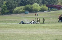 Zielona Góra: Katastrofa lotnicza. Samolot stanął w płomieniach. Nie żyje pilot