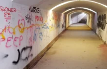 Nowy tunel przy al. Wojska Polskiego już zdewastowany