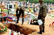 Przerwane ceremonie pogrzebowe. W ziemi znaleziono niewybuch