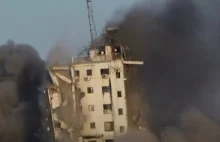 Izraelskie lotnictwo zniszczyło trzeci wieżowiec w Strefie Gazy. Hamas odpowiada