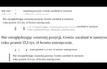 Gowin zarabiał 17k i nie starczało mu do pierwszego, dziś 6k to klasa średnia