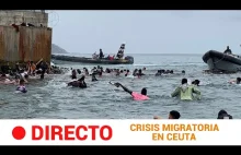 Kryzys w CEUTA nielegalni imigranci przypływają do Hiszpani