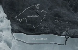 Góra lodowa wielkości Majorki oderwała się od Antarktydy.