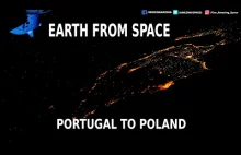 Ziemia z kosmosu - nocna podróż z Portugalii do Polski