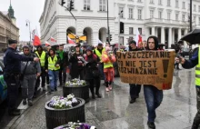 Protest przeciwko szczepieniom i obostrzeniom sanitarnym: doszło do przepychanek